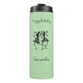 Cute, mjuk grönt, silhuette Firande