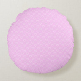 Cute Mjuk Rosa med vita öron Mönster Rund Kudde