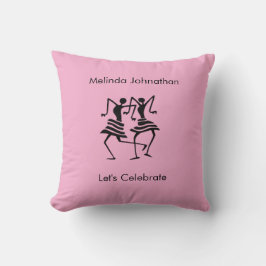 Cute, mjuk Rosa, silhuette Firande Kudde