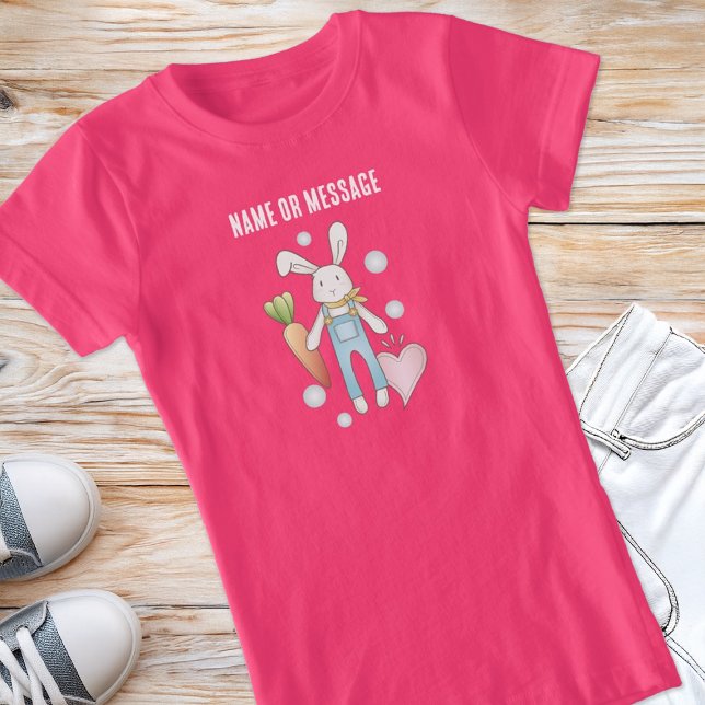 Cute Mjukisdjur Bunny Anpassningsbar Kids T Shirt (Skapare uppladdad)
