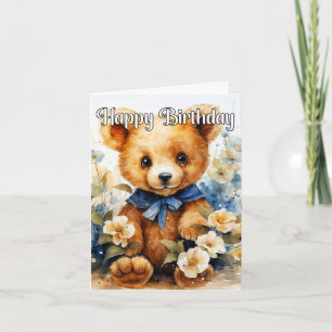 Cute Mjukisdjur Grattis på födelsedagen Kort