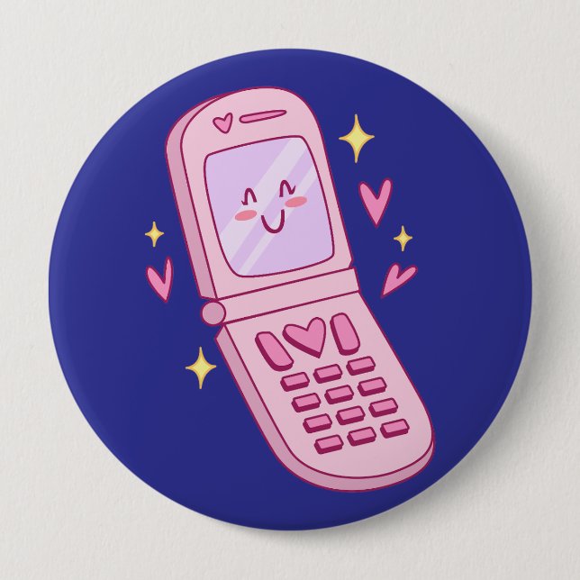 Cute mobilare teckning knapp (Framsida)