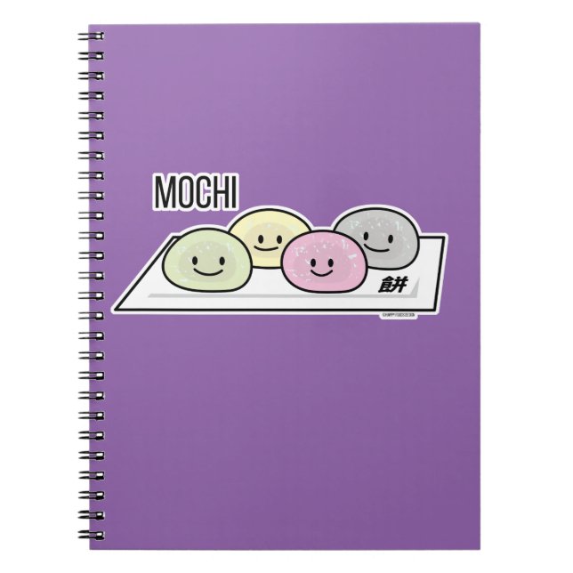 Cute Mochi glass ris tårta Japansk grönt te Anteckningsbok (Framsidan)
