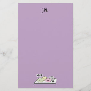 Cute Mochi glass ris tårta Japansk grönt te Brevpapper