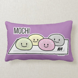 Cute Mochi glass ris tårta Japansk grönt te Lumbarkudde