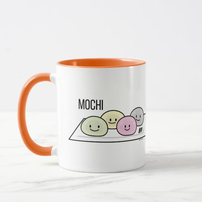 Cute Mochi glass ris tårta Japansk grönt te  Mugg (Vänster)