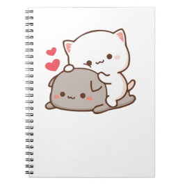 Cute Mochi Peach Cat Anteckningsbok