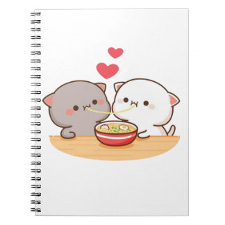 Cute Mochi Peach Cat Anteckningsbok