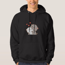 Cute Mochi Peach Cat Hoodie
