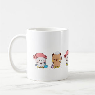 Cute Mochi Peach Cat Kaffemugg