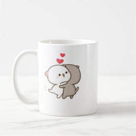 Cute Mochi Peach Cat Kaffemugg