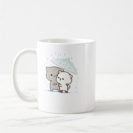 Cute Mochi Peach Cat Kaffemugg