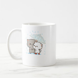 Cute Mochi Peach Cat Kaffemugg