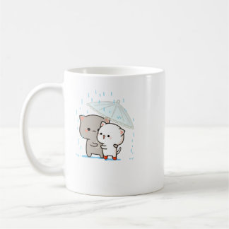 Cute Mochi Peach Cat Kaffemugg
