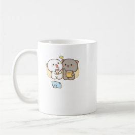 Cute Mochi Peach Cat Kaffemugg