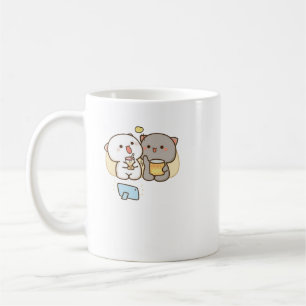 Cute Mochi Peach Cat Kaffemugg