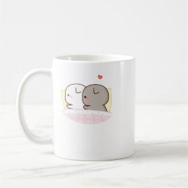 Cute Mochi Peach Cat Kaffemugg