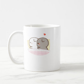 Cute Mochi Peach Cat Kaffemugg
