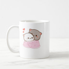 Cute Mochi Peach Cat Kaffemugg