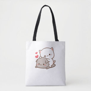 Cute Mochi Peach Cat Tygkasse