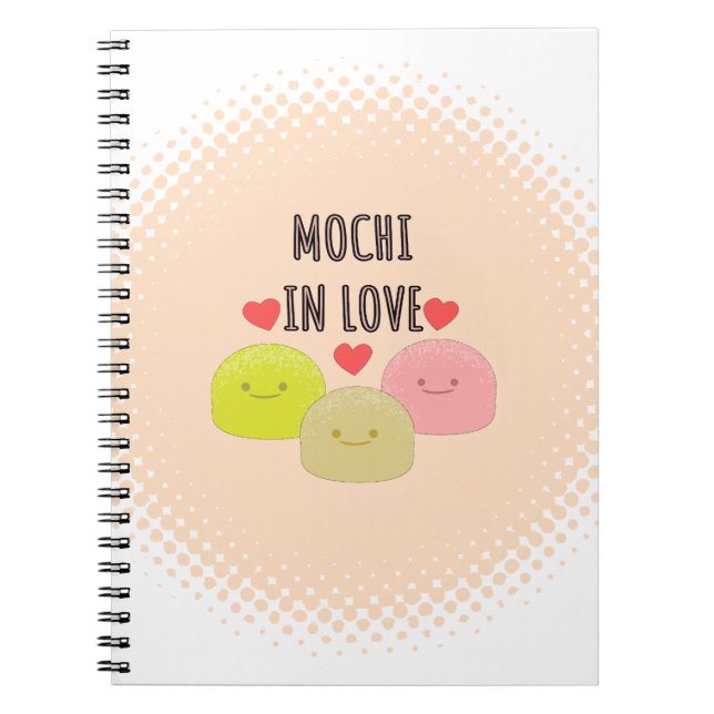 Cute Mochi Tecknad Teckning Anteckningsbok (Framsidan)