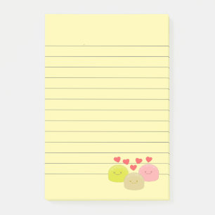 Cute Mochi Tecknad Teckning Lining Post-it Block
