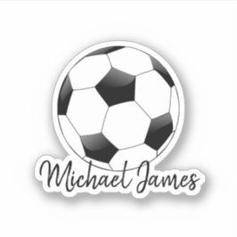 Cute Moderm Black och White Michael Football Boll Klistermärken
