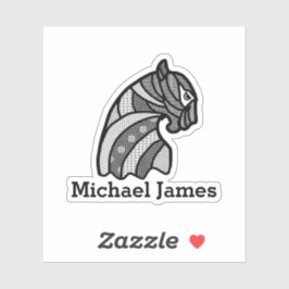 Cute Moderm Black Panther Lägg till Namn Klistermärken