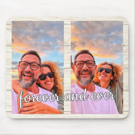 Cute Modern 2 Photo Collage Anpassningsbar Monogra Musmatta