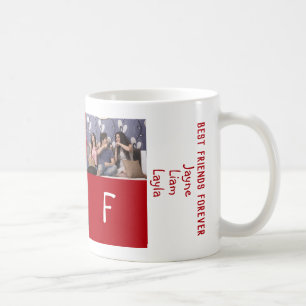 Cute Modern 3 bästa vänner för BFF 3-foton Kaffemugg