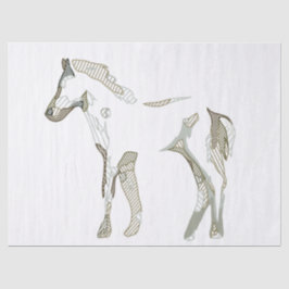 Cute Modern Art Foal Horse Teckning minimal Nurser