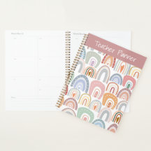 Cute Modern Assorterad Pastel Rainbow Teacher