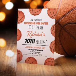 Cute Modern Basketball Sports Barns födelsedag Inbjudningar