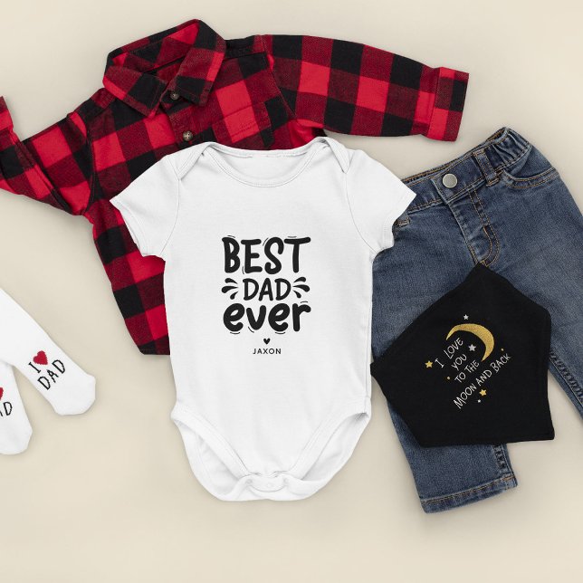 Cute Modern Bästa Pappa någonsin T Shirt (Skapare uppladdad)