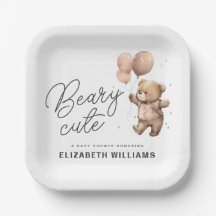 Cute Modern Beary Sweet Baby Shower Party