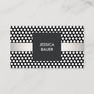 Cute Modern Beauty Black and White Mönster Visitkort
