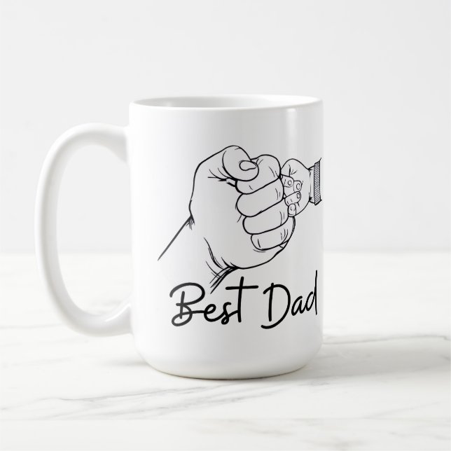 Cute Modern Best Dad  Kaffemugg (Vänster)