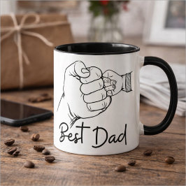 Cute Modern Best Dad  Mugg