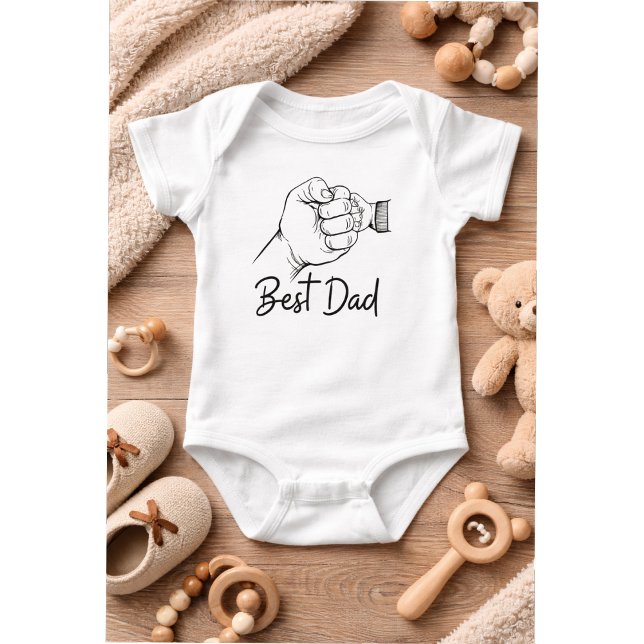 Cute Modern Best Dad  T Shirt (Skapare uppladdad)