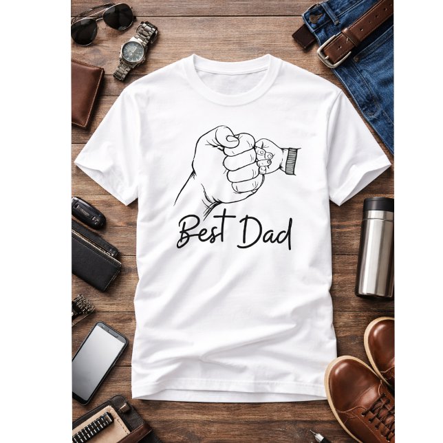Cute Modern Best Dad  T Shirt (Skapare uppladdad)