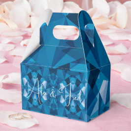 Cute Modern Blue Bröllop Presentaskar