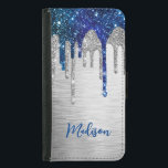 Cute modern Blue Glitter Drives monogram Plånboksfodral För Samsung Galaxy S5<br><div class="desc">Gör back to school roligt med den här Cute personlig-plånboken. Det är designat med elegant giftigt blåturkos glitter droppar. Om du vill göra det speciellt i extra är det också monogrammat och personlig med namn eller text som du vill. Klicka på länken "anpassa ytterligare" och använda verktyg om du vill...</div>