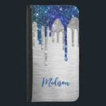 Cute modern Blue Glitter Drives monogram Plånboksfodral För Samsung Galaxy S5<br><div class="desc">Gör back to school roligt med den här Cute personlig-plånboken. Det är designat med elegant giftigt blåturkos glitter droppar. Om du vill göra det speciellt i extra är det också monogrammat och personlig med namn eller text som du vill. Klicka på länken "anpassa ytterligare" och använda verktyg om du vill...</div>