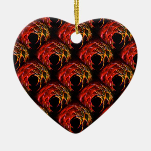 Cute Modern Boho Elegant Abstract Art Pattern #503 Julgransprydnad Keramik (Framsidan)