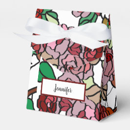 Cute Modern Bright Red Flowers Presentaskar