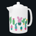 Cute Modern Cactus Illustrations<br><div class="desc">Rosa och grönt illustrationer på vit bakgrund,  modern och minimalistisk söt design.</div>