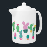 Cute Modern Cactus Illustrations<br><div class="desc">Rosa och grönt illustrationer på vit bakgrund,  modern och minimalistisk söt design.</div>