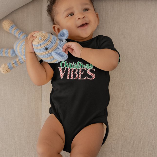 Cute Modern Candy cane jul Baby T Shirt (Skapare uppladdad)