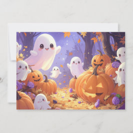 Cute Modern Catchy Lila Halloween Tack Kort