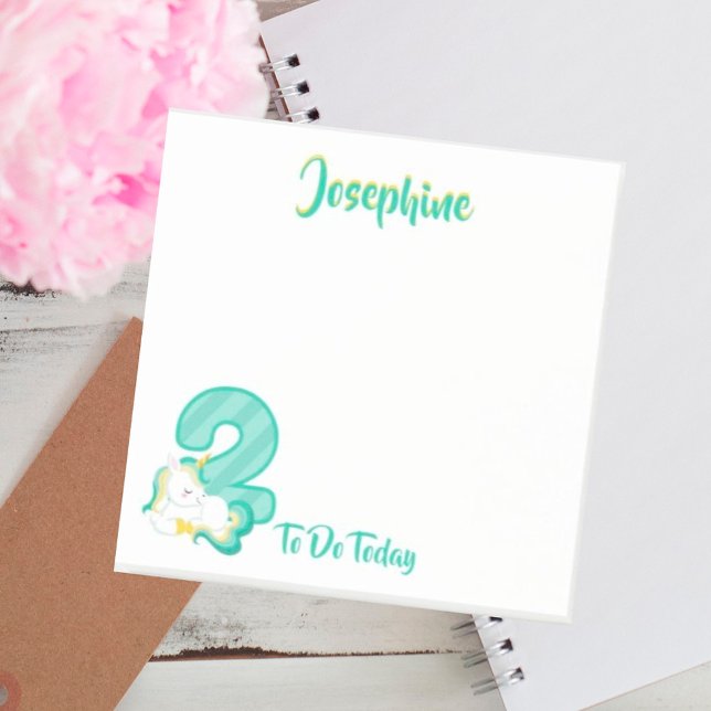 Cute Modern Chic Girly Script Namn Post-it Block (Skapare uppladdad)